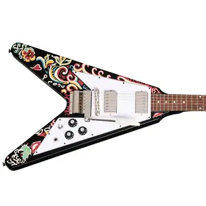 Электрогитара Epiphone Jimi Hendrix Love Drops Flying V 2025, черное дерево