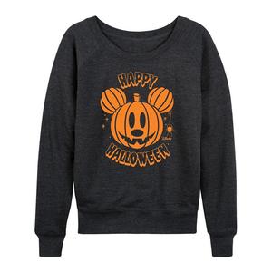 Легкий женский свитшот из френч-терри Disney's Mickey Mouse с тыквой, цвет Heather Charcoal