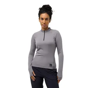 Толстовка Jack Wolfskin Bike Commute half zip, серый