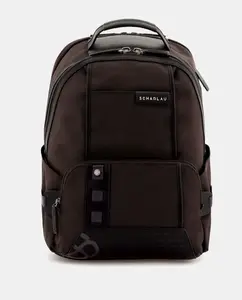 Мужской рюкзак из темно-коричневой ткани Scharlau, темно-коричневый