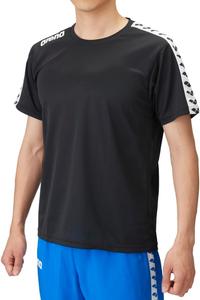 Футболка унисекс ARENA Team Wear для плавания, для плавательной команды, из быстросохнущей сетки, классический дизайн ASS4HTU010, черный