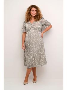 Платье KCella Tight облегающего кроя цвета Steeple Gray с абстрактным цветком KAFFE curve