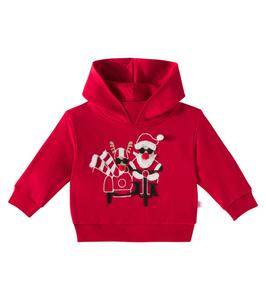 Детская хлопковая толстовка с принтом Il Gufo, Cranberry Red