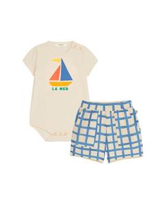 Комплект боди и шорт от Bonniemob The bonnie mob, синий