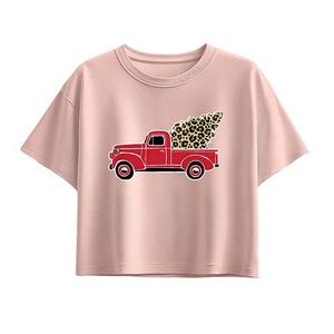 Детская футболка с леопардовым принтом в стиле vintage truck Licensed Character, Light Pink