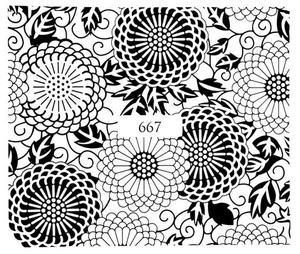 Водные наклейки для ногтей - №667, Raisin