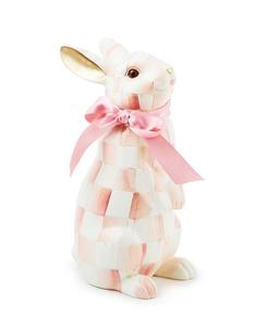 Фигурка стоящего кролика в розово-чековой расцветке MacKenzie-Childs, розовый