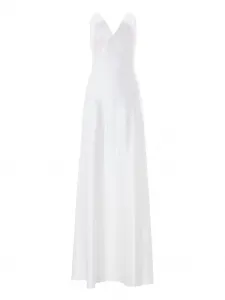 Атласное платье-комбинация Dove IL VOLO, белый