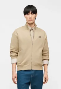 Удобный кардиган на молнии с изображением головы лисы. Maison Kitsuné, Taupe