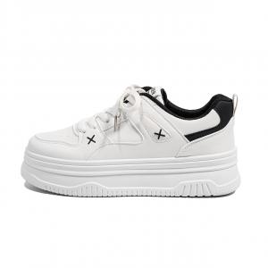 Износостойкие дышащие низкие скейтбордские туфли Women's RENBEN, белый