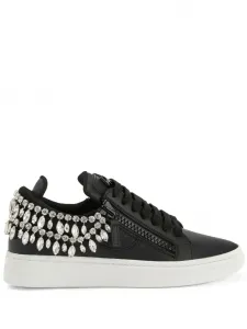 Кеды с кристаллами Giuseppe Zanotti, черный