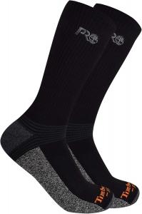 Timberland PRO мужские 2 пары ребристые носки с логотипом, Black