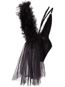 Боди асимметричного кроя из коллаборации с Lia Aram Alchemy, черный