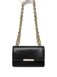 Сумка через плечо с цепочным ремешком и клапаном TOUS, черный