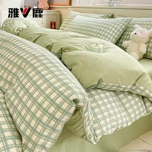 Yalu Пододеяльник 200х230 см из хлопка, цвет Matcha + Fruit Green, дышащий