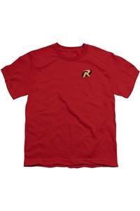 Футболка с коротким рукавом для детей с логотипом Batman и Robin Gildan, красный