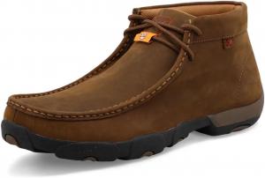 Ботинки Twisted X Men's Work Chukka Driving Moc, с мягким и стальным носком, Distressed Saddle (Electrostatic Dissipative)