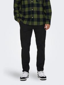 Брюки чинос Only&Sons Hose Chino Basic Reißverschluss Gesäßtaschen, черный
