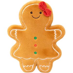 Плюшевая кукла имбирный человечек, колокольчик, снежинка 34см/35см/36см высота DUOAI