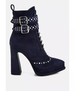 Ботинки на шнуровке с отделкой Punk Nomad London Rag, синий