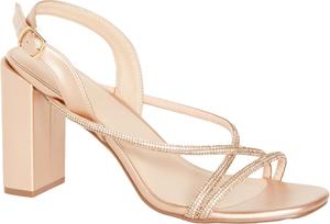 Женские ботильоны на каблуке City Chic с блестками, Champagne