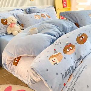 LUOLAI HOME Комплект постельного белья, 150 см, 4 предмета