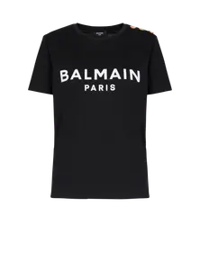 Футболка с принтом Balmain Paris, белый/мультиколор/черный/розовый/красный