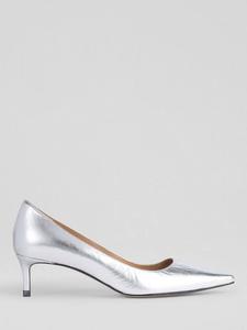 Новые туфли-лодочки Ava на низком каблуке из кожи L.K.Bennett, Silver