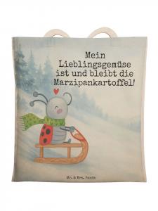 Mr. & Mrs. Panda Сумка-шоппер Smörle Rodeln Design с надписью белого цвета