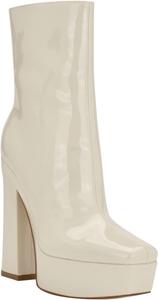 Женские ботильоны GUESS Byra с квадратным носком и каблуком-блоком на молнии, White