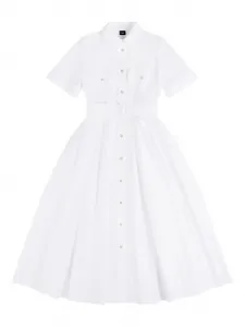 Платье-рубашка миди на пуговицах Fay, белый