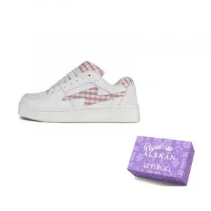 Alxnan Низкие скейтерские кроссовки унисекс бело-розовые, цвет White Pink