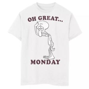 Футболка с рисунком «Губка Боб» для мальчиков 8–20 лет, квадратные штаны «Кальмар по понедельникам и мемам» Nickelodeon