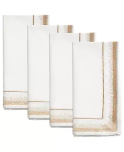 Салфетки с элегантной вышивкой, набор из 4 шт. Saro Lifestyle, gold