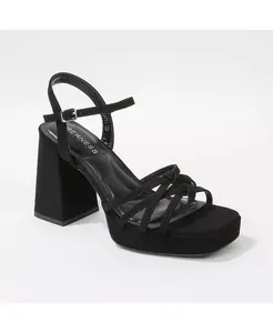 Сандалии на платформе Anita с узлом и ремешками BERNESS, черный