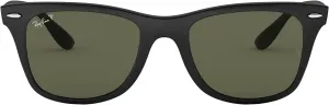 Квадратные солнцезащитные очки Ray-Ban унисекс для взрослых Rb4195 Wayfarer Liteforce, Matte Black/Polarized Green