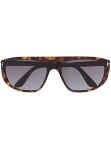 TOM FORD Eyewear солнцезащитные очки в квадратной оправе, коричневый