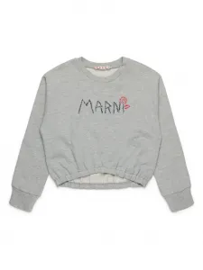 Толстовка с логотипом Marni Kids, серый