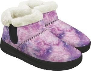 Женские рождественские зимние сапоги с мягким плюшевым верхом, ботильоны с противоскользящей подошвой для холодной погоды GETELINSENG, Tie-Dye Watercolor