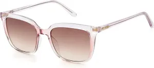 Женские солнцезащитные очки Fossil Fossil Female Sunglass Style Fos 3112/G/S прямоугольной формы, Transparent Pink