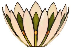 Настенный светильник Clayre & Eef Tiffany Tanner, белый - стекло - 15 х 18 х 30 см