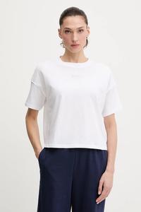 Хлопковая футболка DKNY, белый