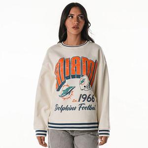 Женский оверсайз свитшот Miami Dolphins кремового цвета из френч терри The Wild Collective