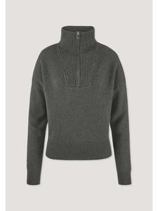 Вязаный свитер цвета пихты Hessnatur