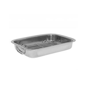 Стальная жаровня Kinghoff с решеткой 35 см 8473, серебро