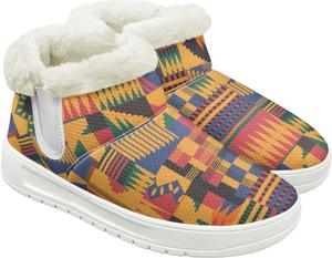 Женские зимние ботинки до щиколотки с искусственным мехом, теплые зимние обувь для модных образов Fuojuvelie, Orange