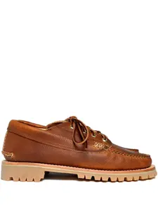 Фактурные туфли на шнуровке Yuketen, коричневый