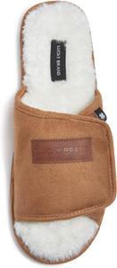 Мужские сланцы Lucky Brand из микрозамши с амортизирующей стелькой и открытым носком, с регулируемым ремешком, для дома и улицы, белый