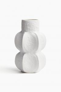 Керамическая ваза со структурой H&M, белый