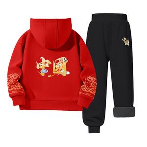 Детская повседневная спортивная одежда WARRIOR, red/h auspicious clouds china+h left sleeve pattern золото-stamped k-черный/h round china k